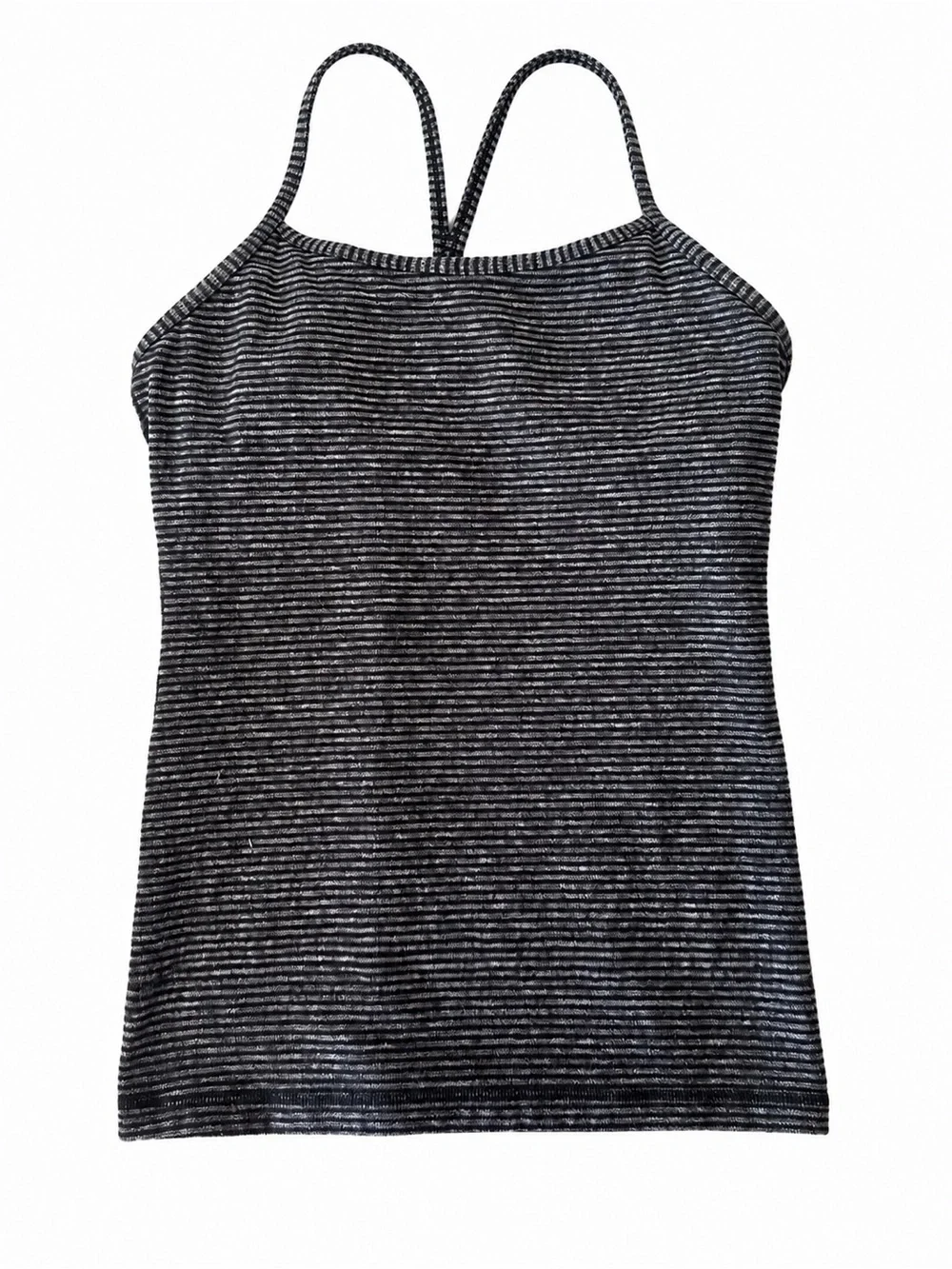 lululemon athletica Black and White Striped Camisole